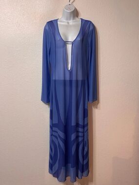 Caroline Constas Sheer Maxi Swim Cover Small NWT